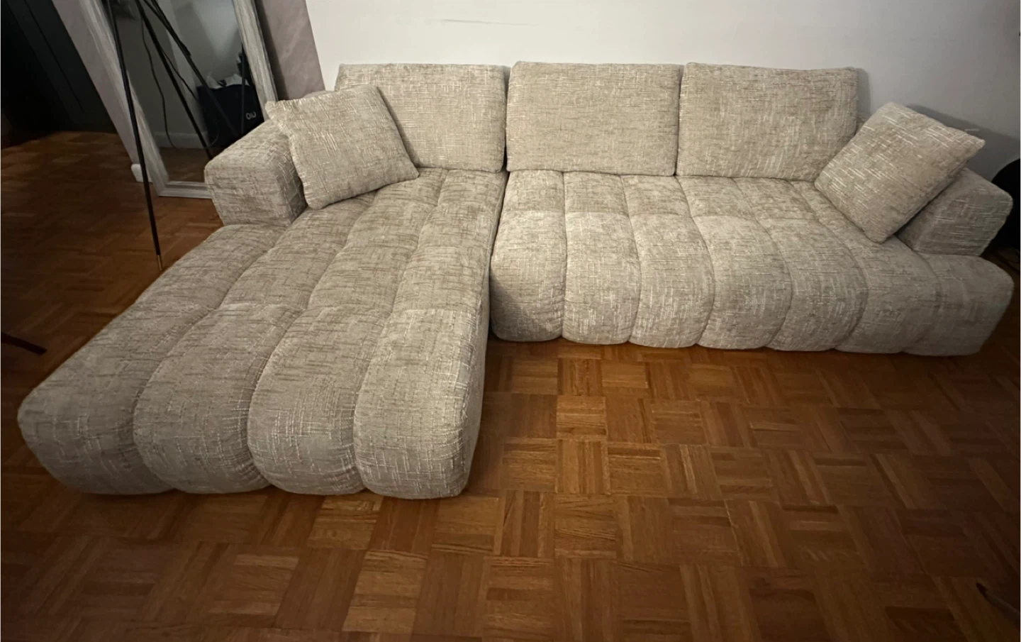 SECTIONAL SOFA - Beige Fabric