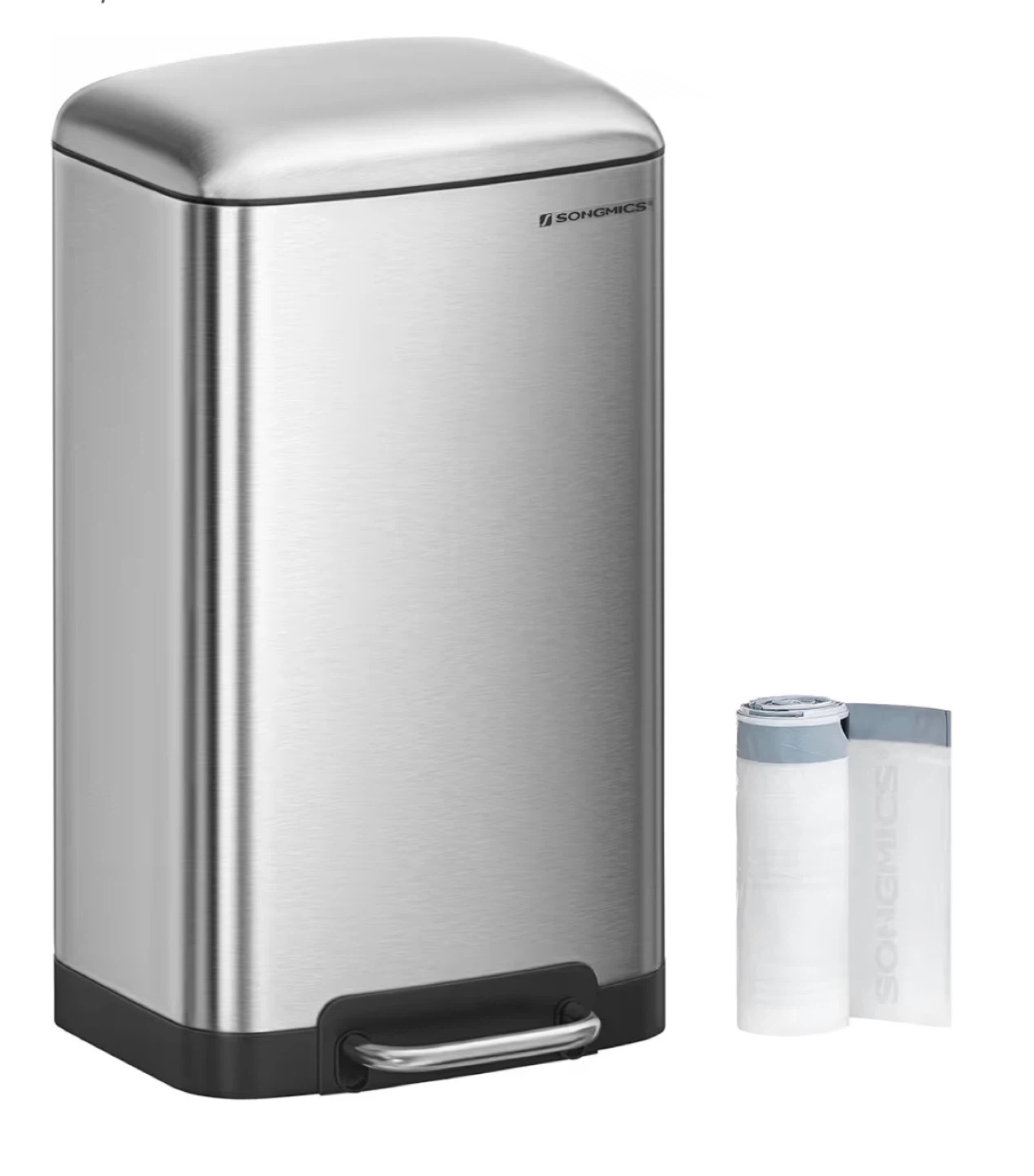 SONGMICS 8-Gallon Stainless Steel Trash Can