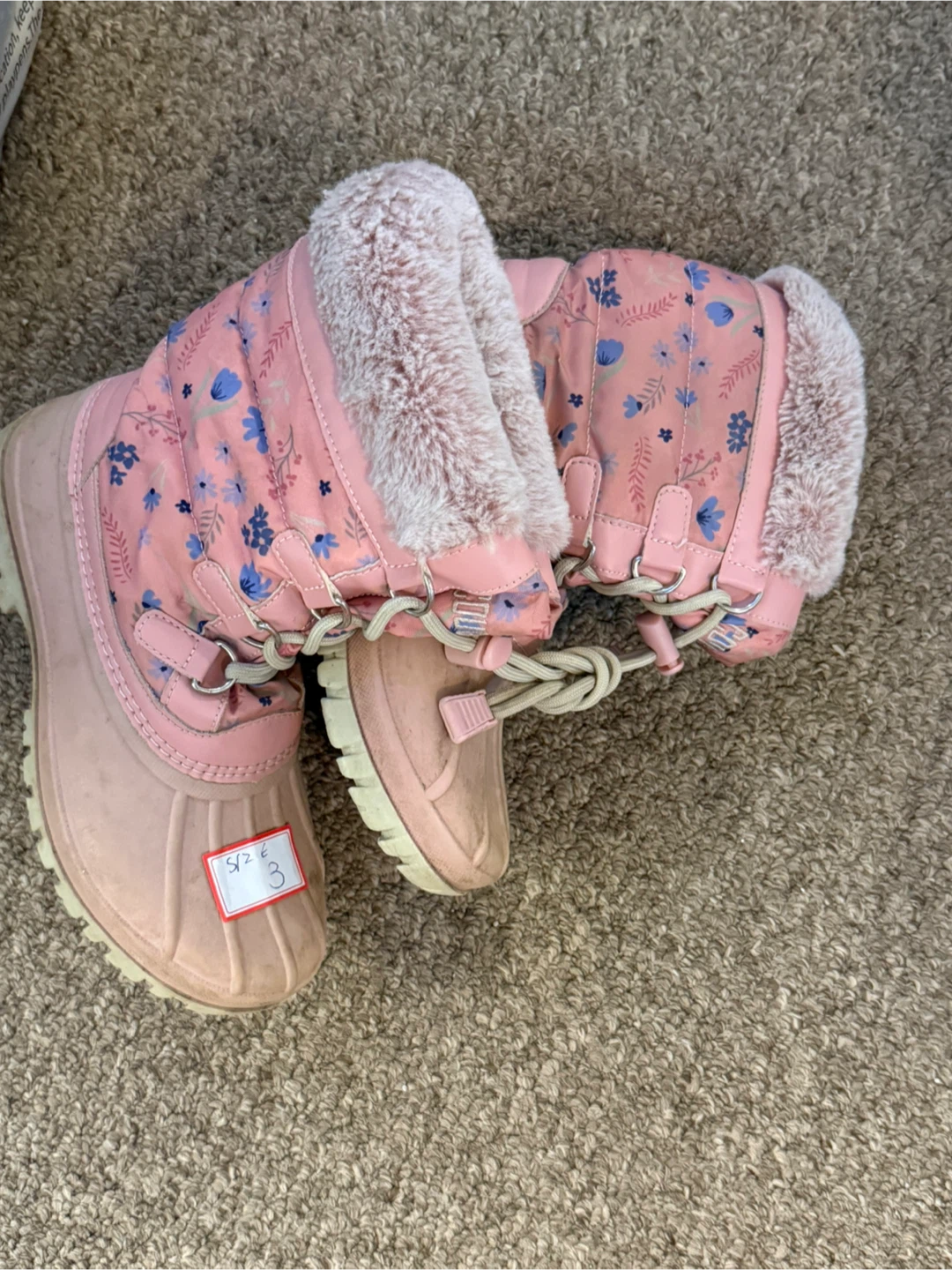 🥕Kids Winter Boots - Size 3 - photo 4