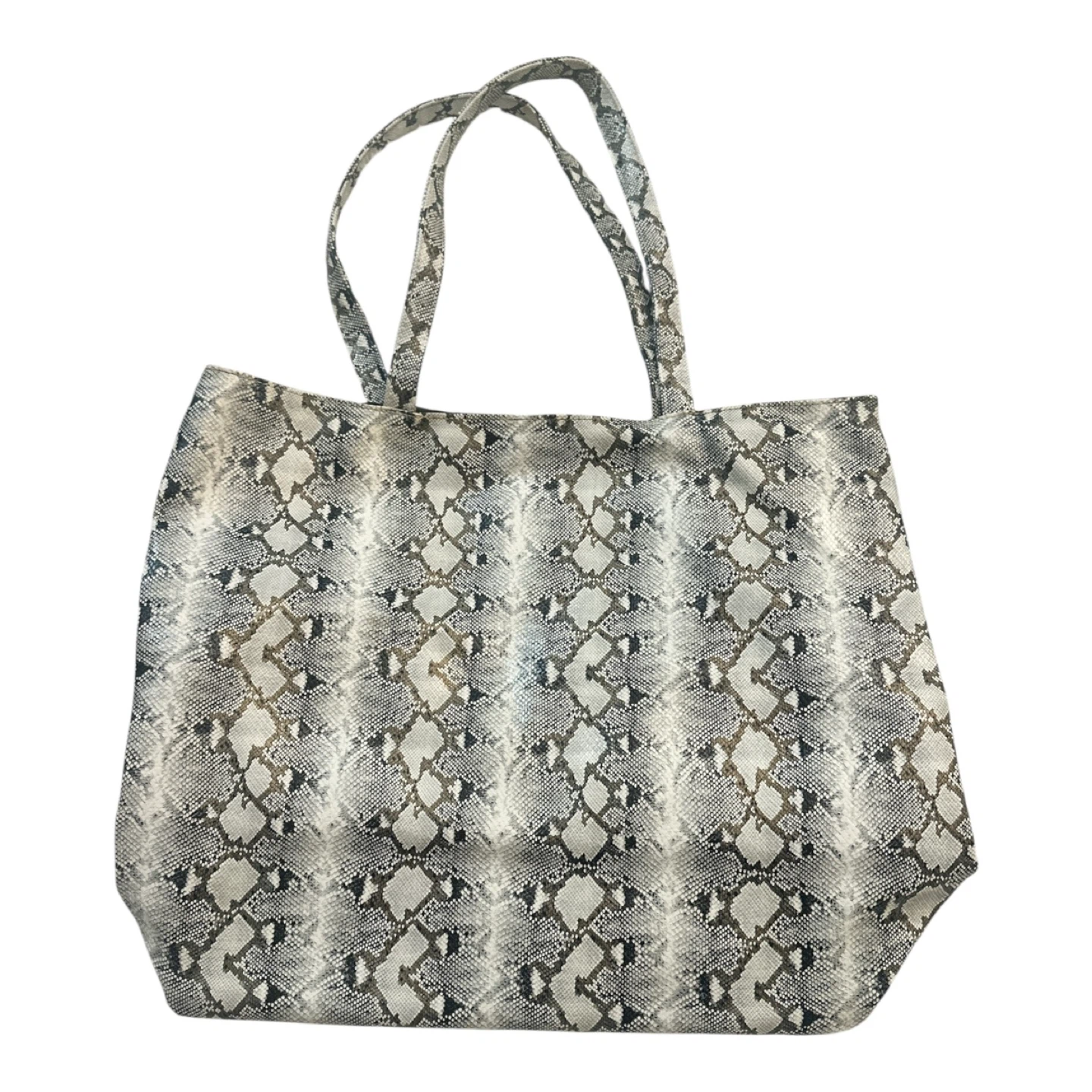 Oversized Snake Print Tote Bag