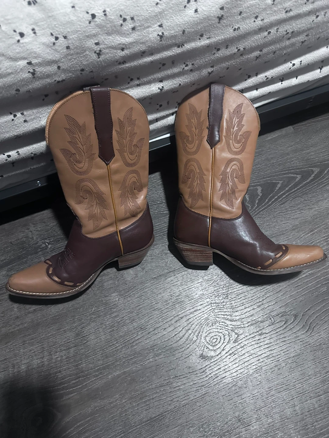 Dingo Leather Cowboy Boots - Camel/Brown - photo 2
