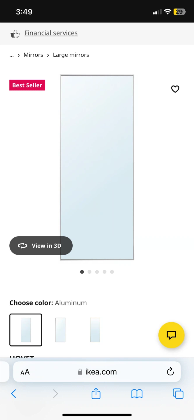 IKEA HOVET Full Length Mirror - photo 3
