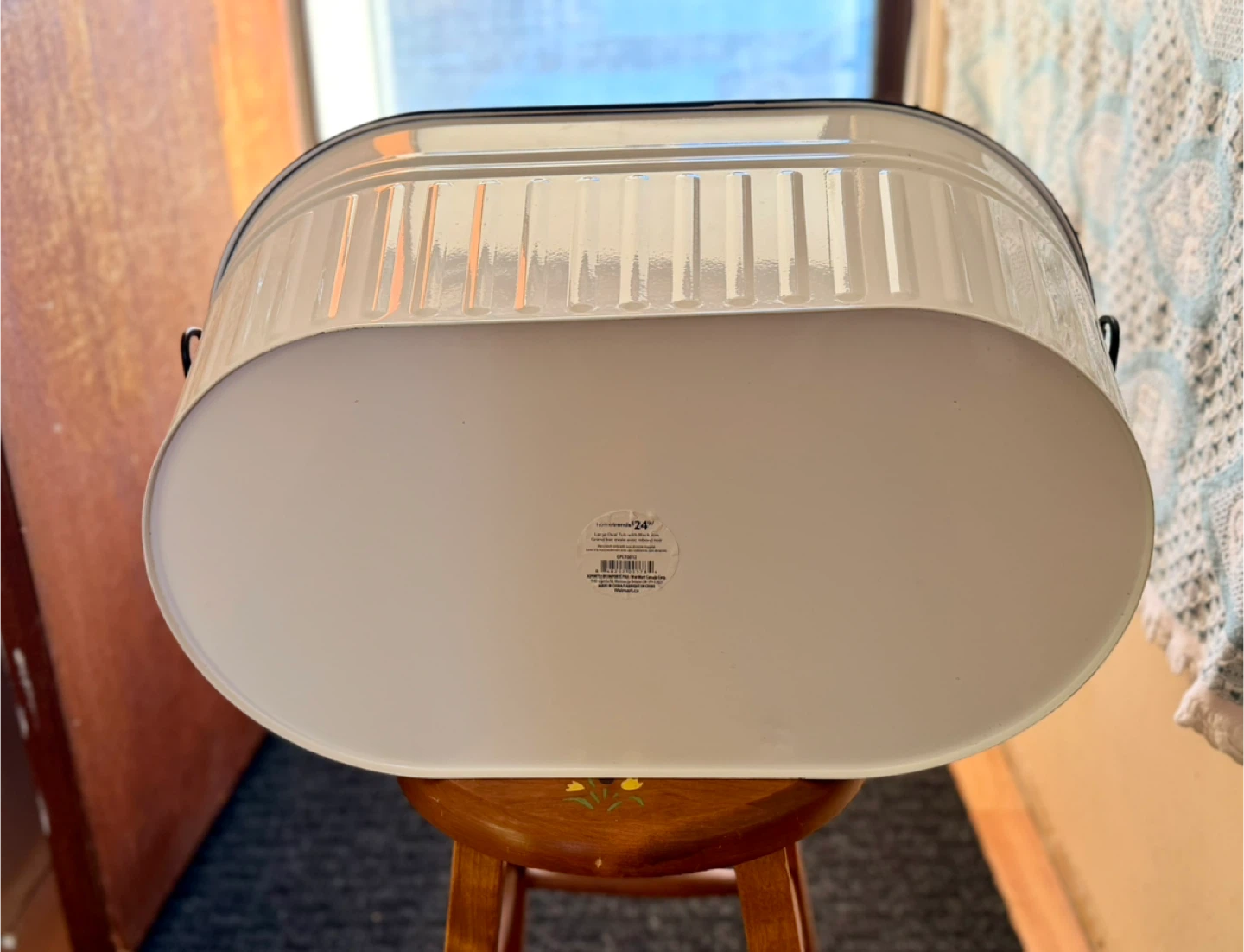 White Oval Galvanized Tub - photo 5