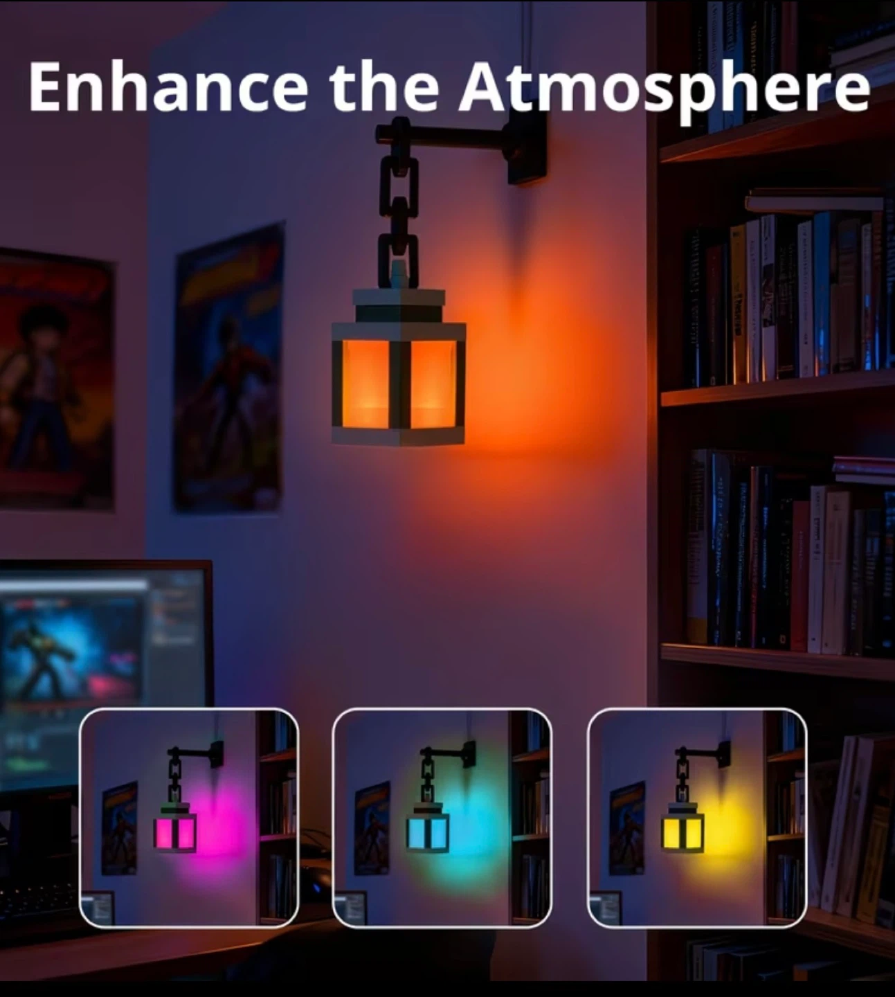 Gaming Inspired Lantern Wall Lamp - photo 2