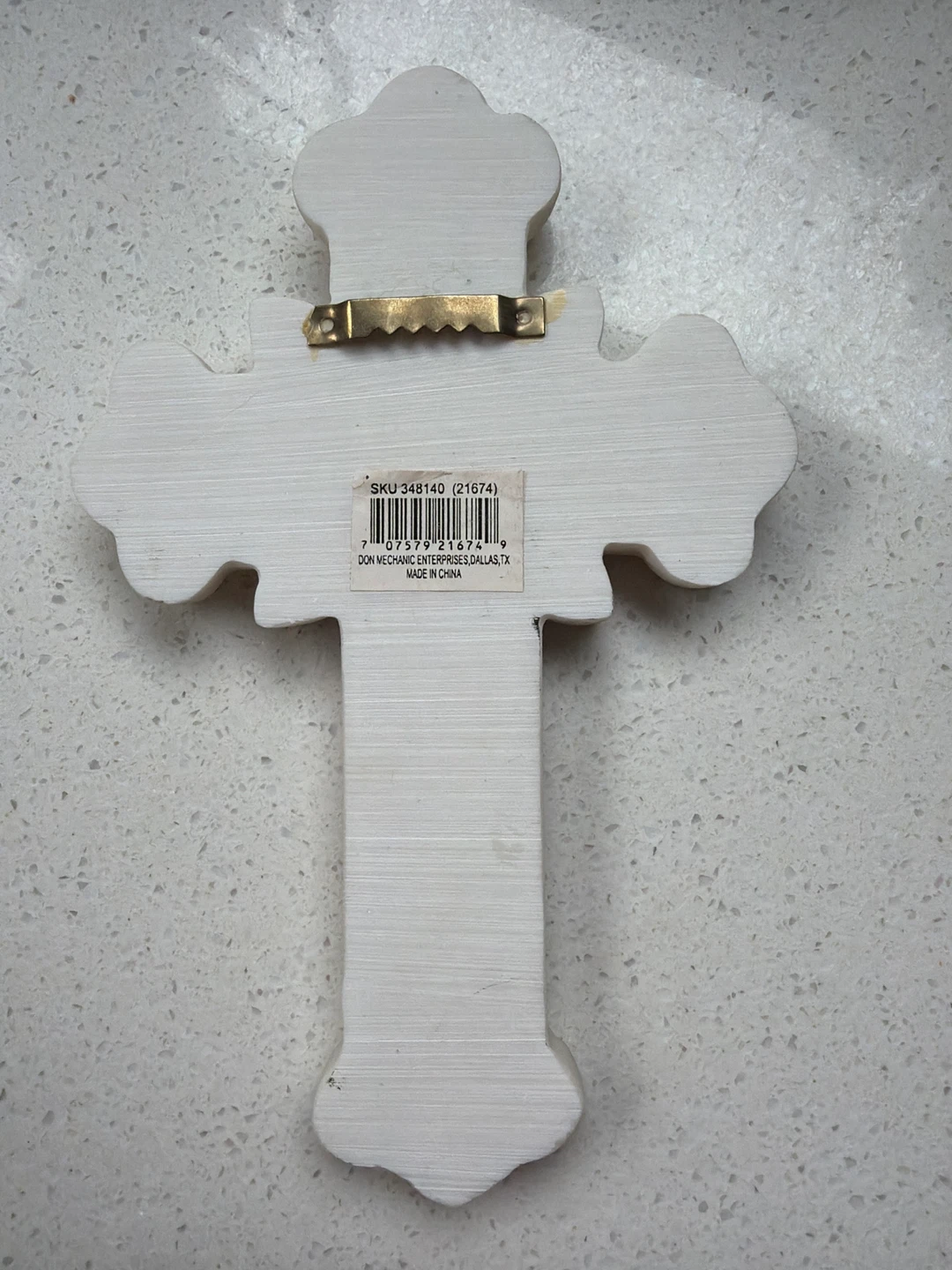 Decorative White Cross Wall Hanging - photo 2