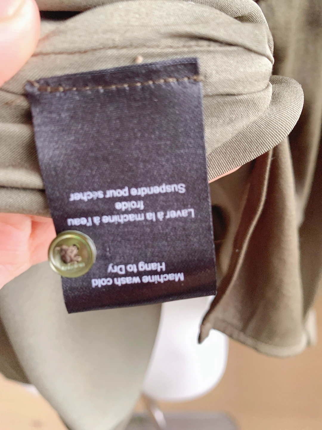 Babaton Olive Satin Blouse XS Oversized - photo 3