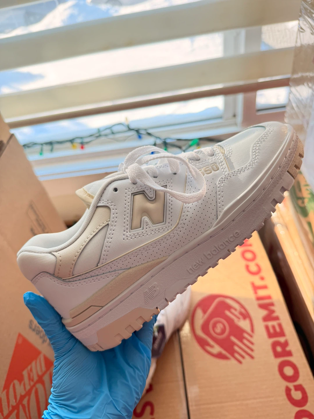New Balance 550 White Beige Sneakers