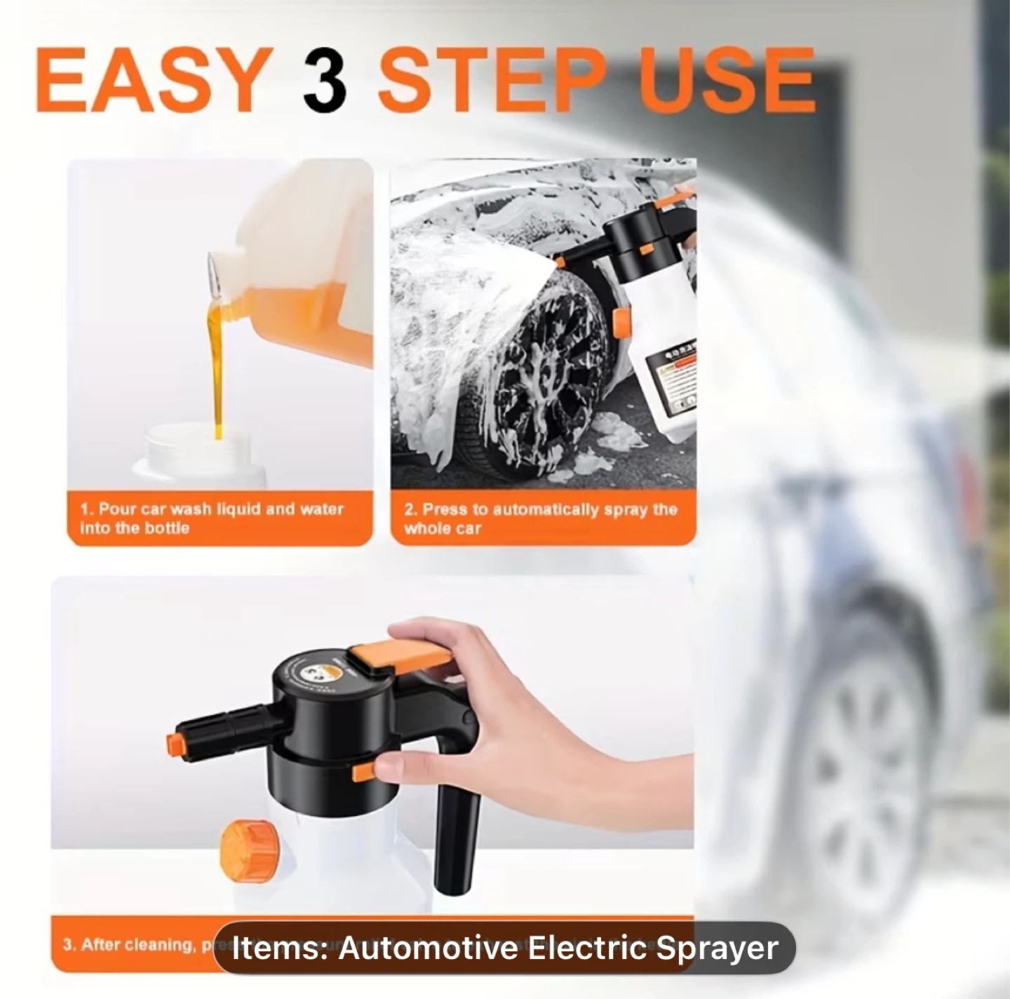 Multi-functional Handheld High-pressure Electric Foam Sprayer - photo 4
