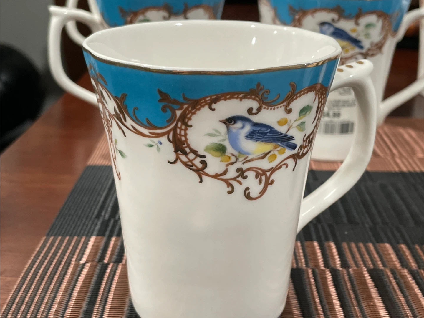 12 Teacups and old style Teapot - photo 3