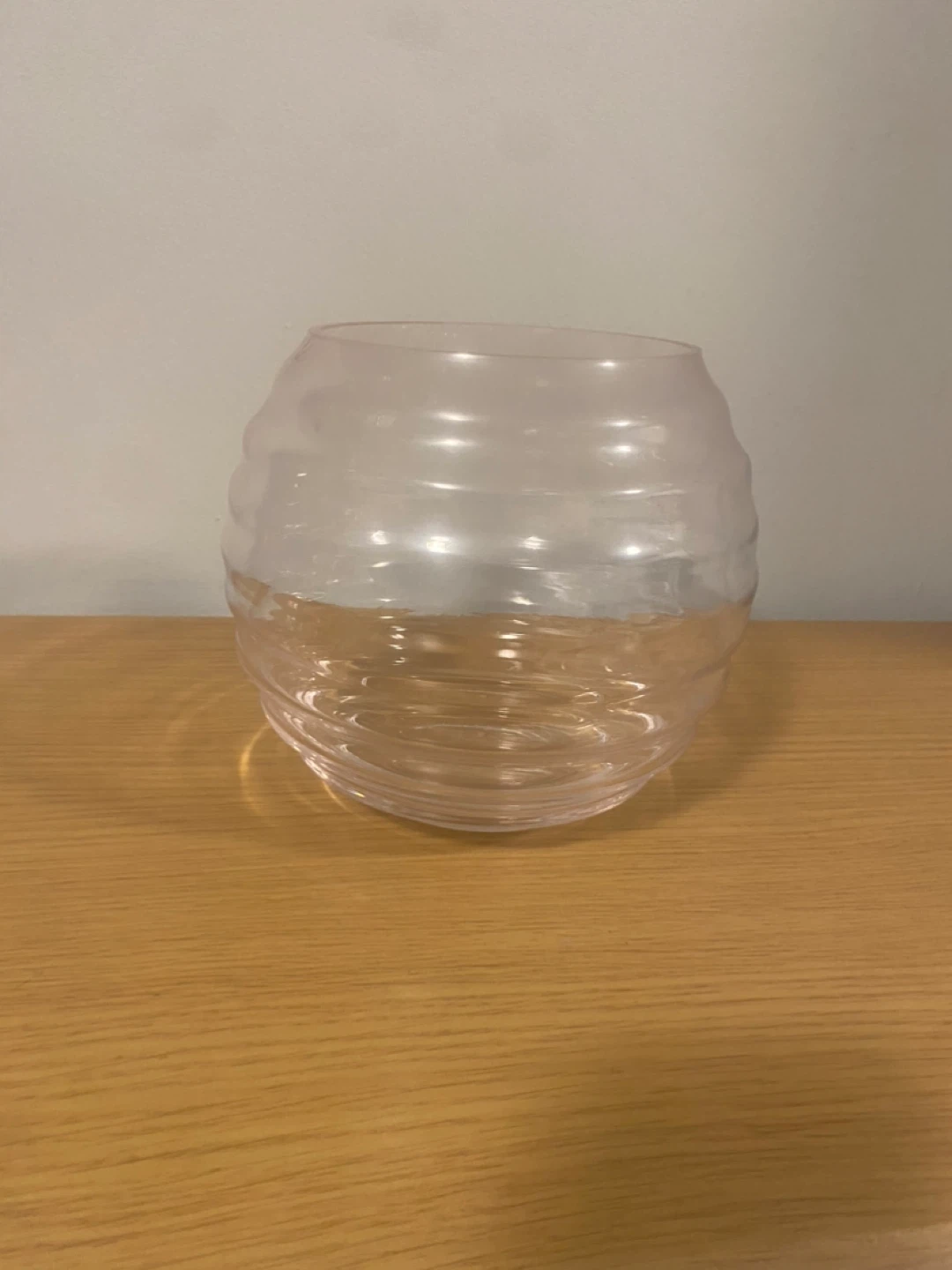 Clear Glass Round Vase - photo 2