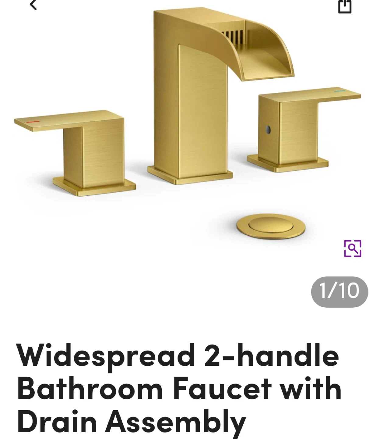 Brand new gold 3 hole faucet