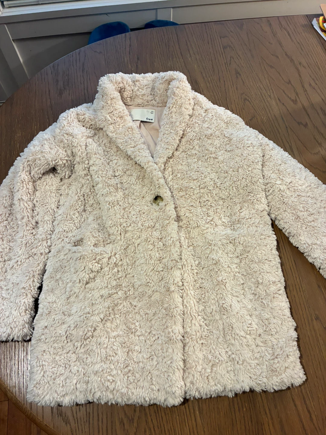 Aritzia Free People Fuzzy Cream Jacket