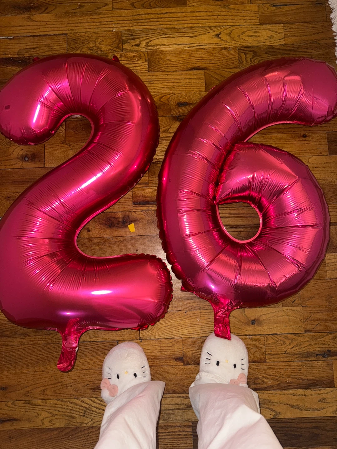 Pink "26" Number Balloons