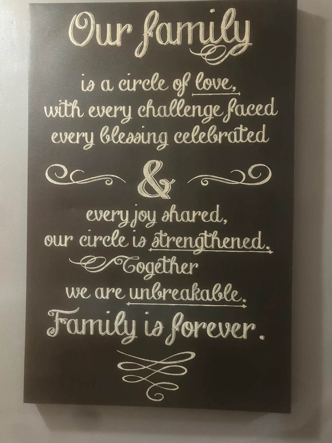 Our family is a circle of love wall art - photo 2