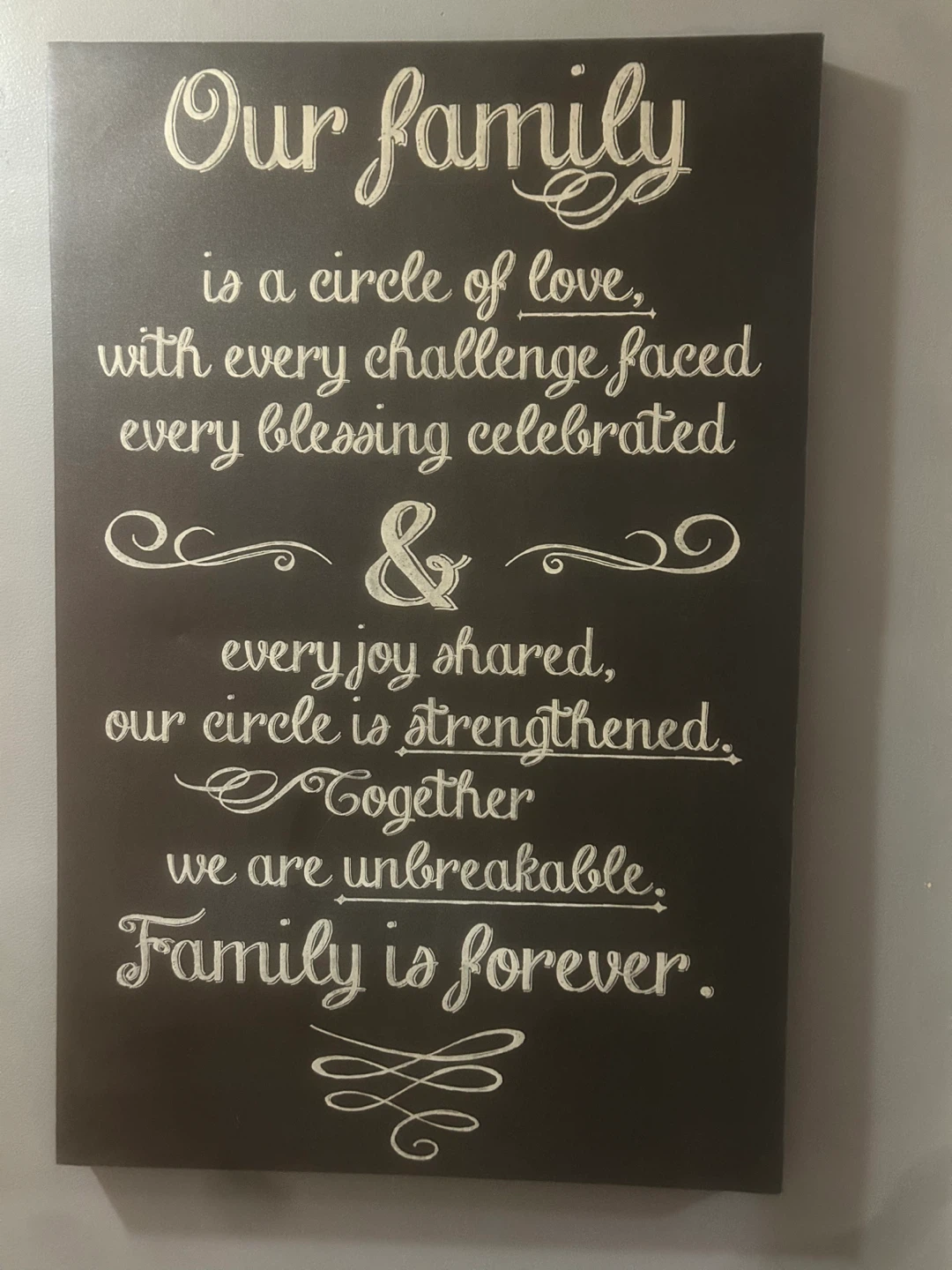Our family is a circle of love wall art