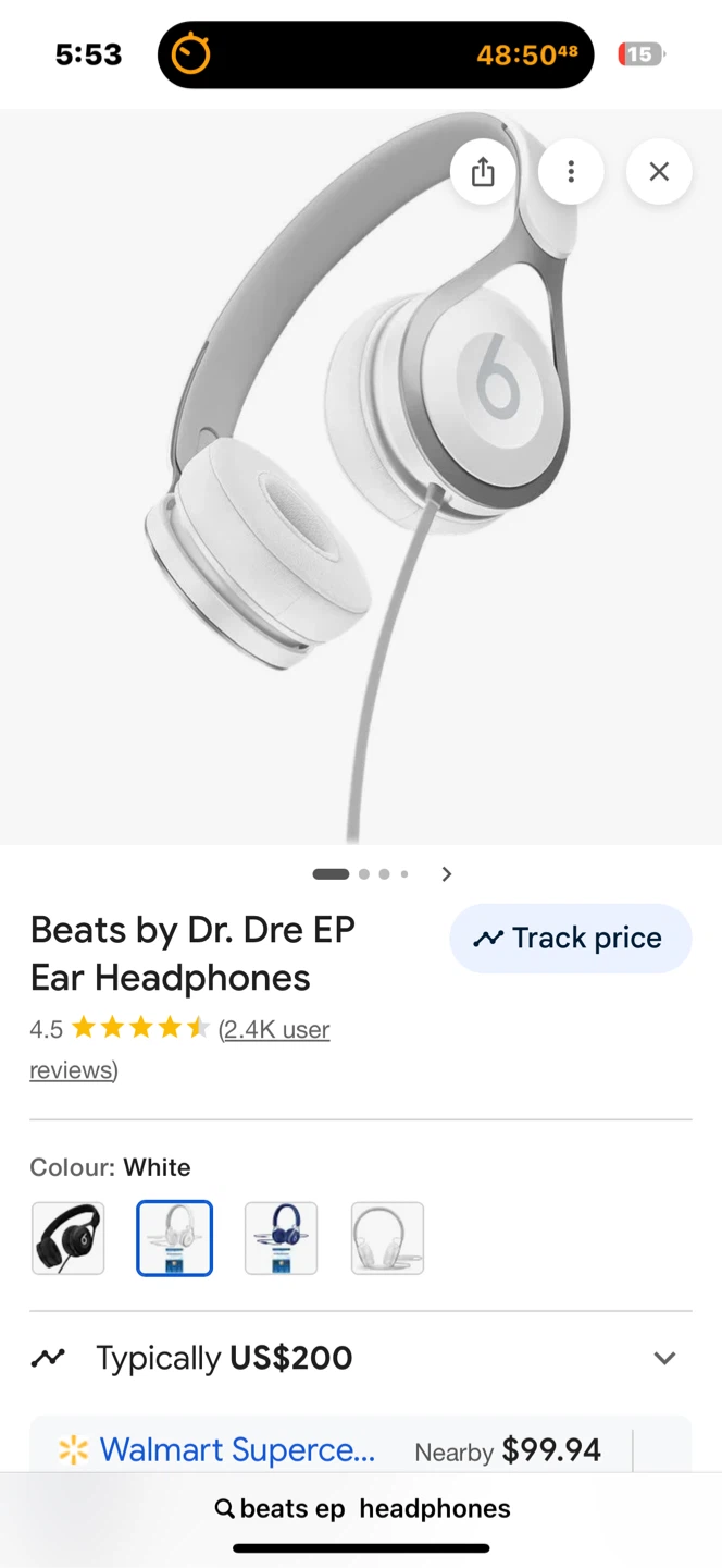 Beats EP On-Ear Headphones White - photo 5