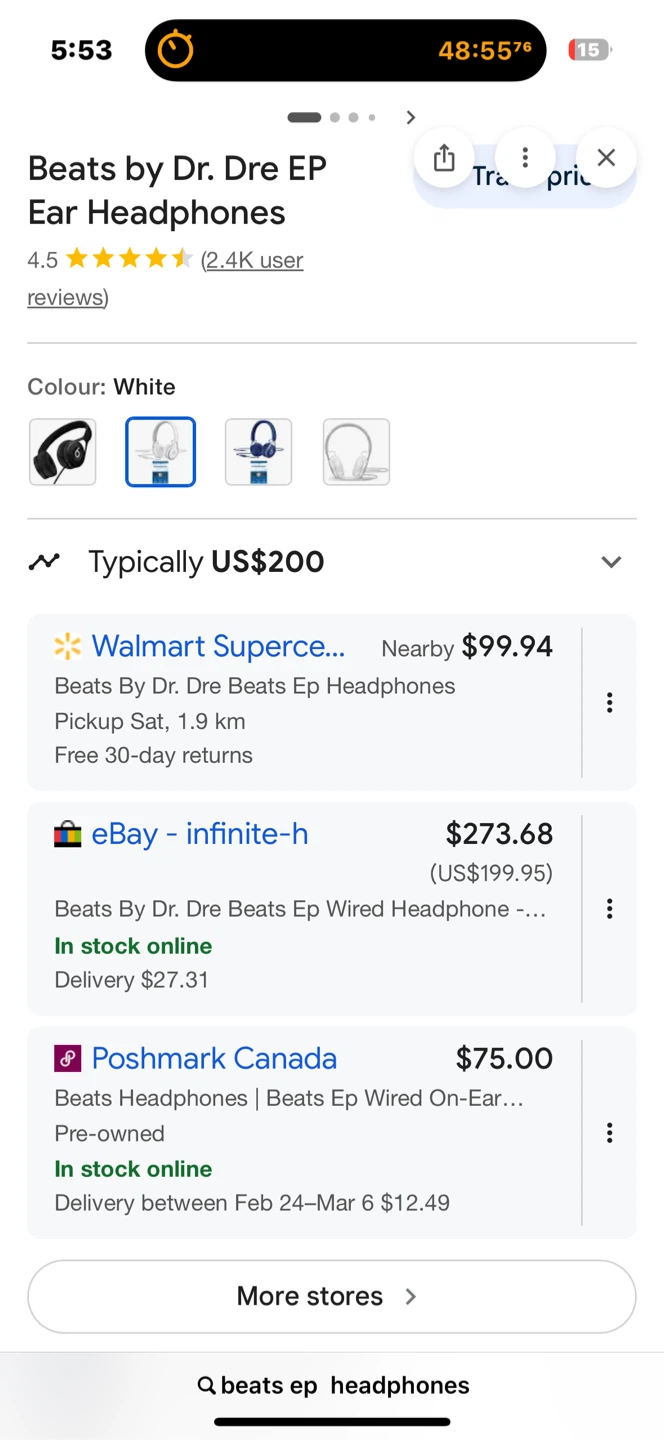 Beats EP On-Ear Headphones White - photo 4