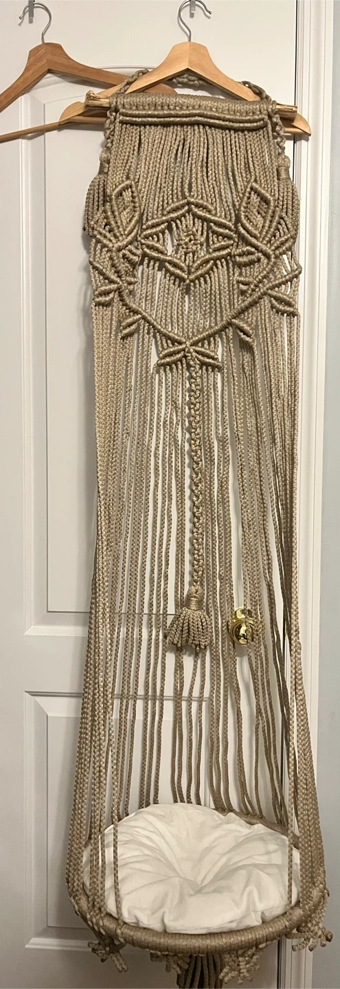 Macrame cat hammock - photo 2
