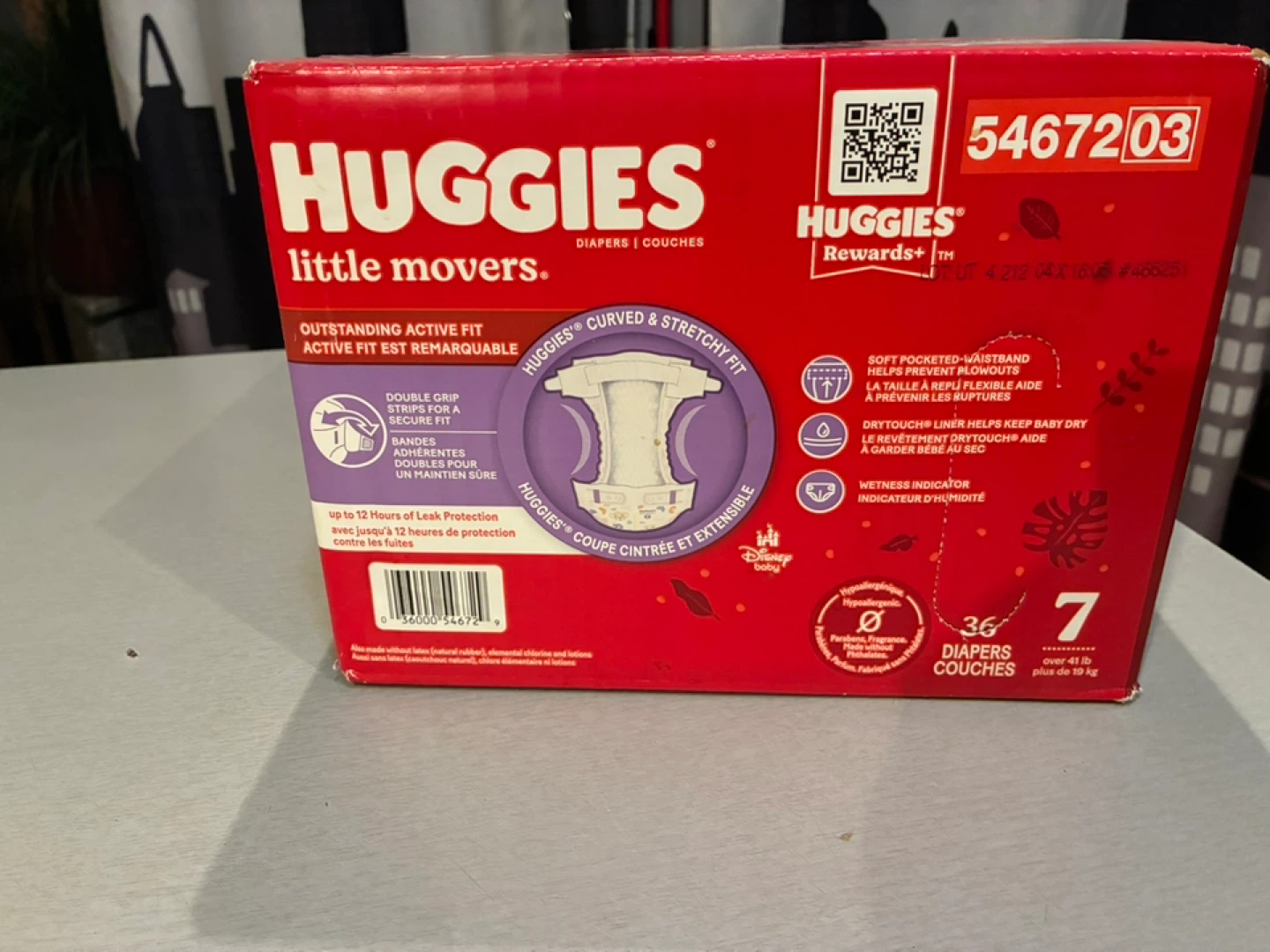 Huggies Little Movers Diapers Size 7, 36 Count