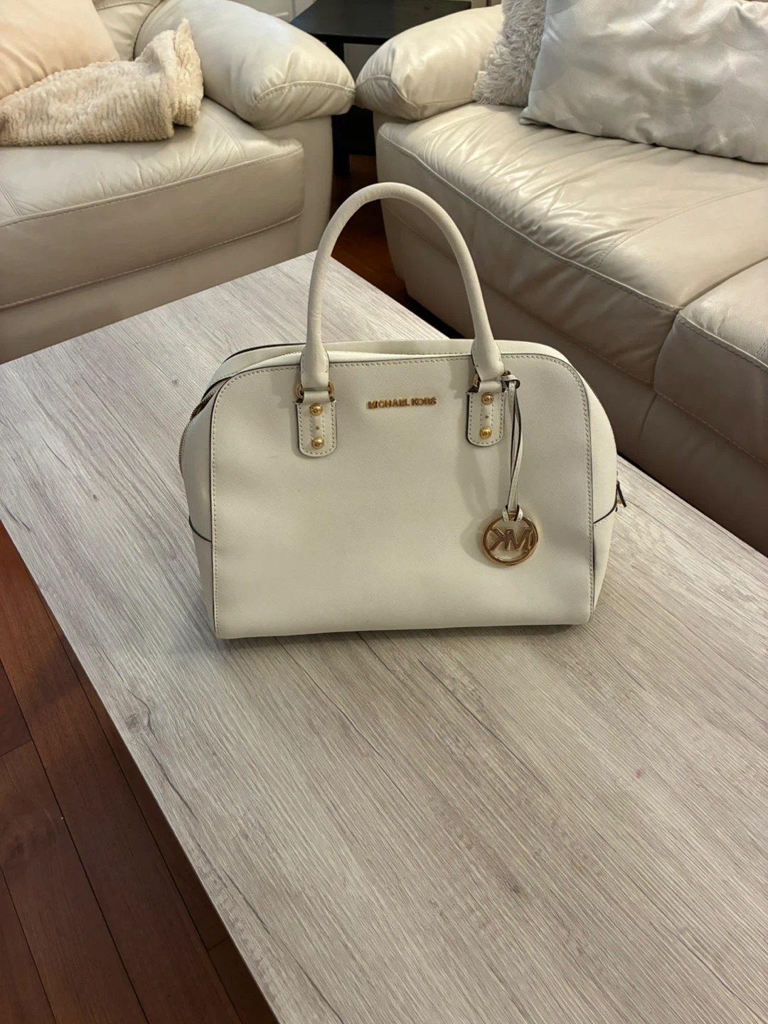 Michael Kors White Satchel Handbag