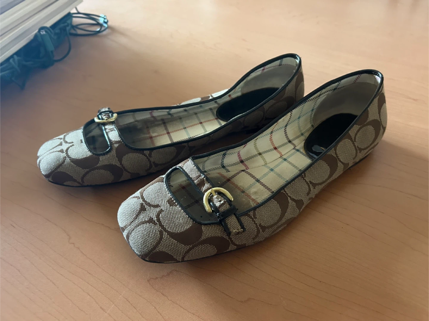 Coach Signature C Flats - Brown Monogram