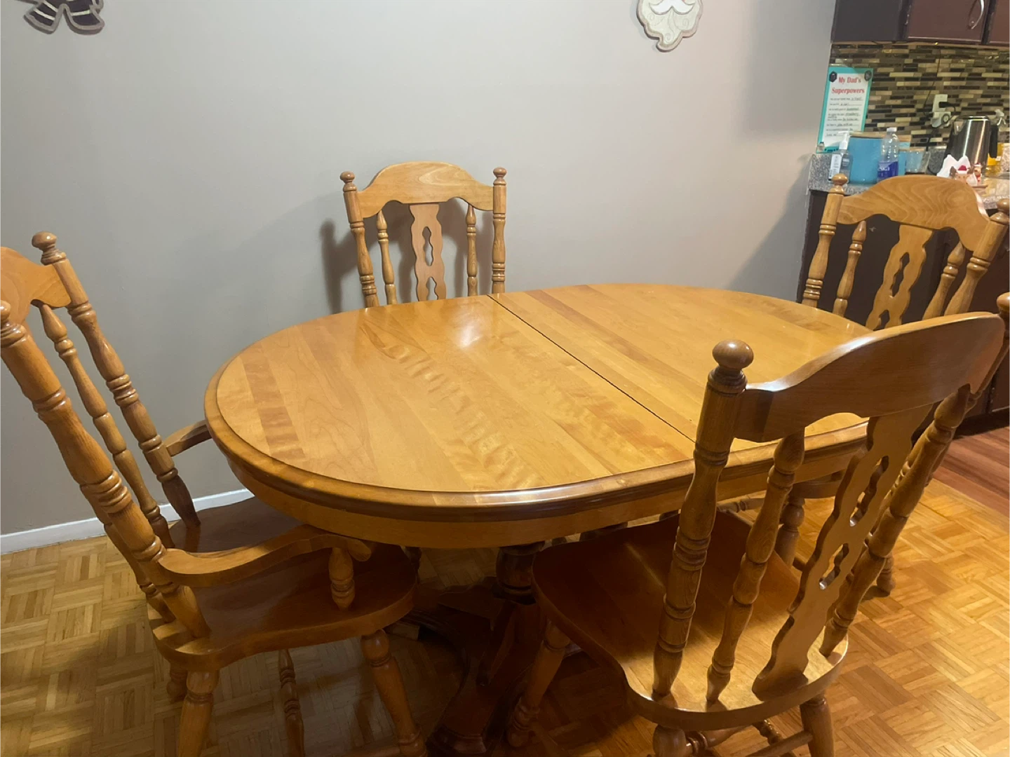 Wooden Dining Table and Chairs Set