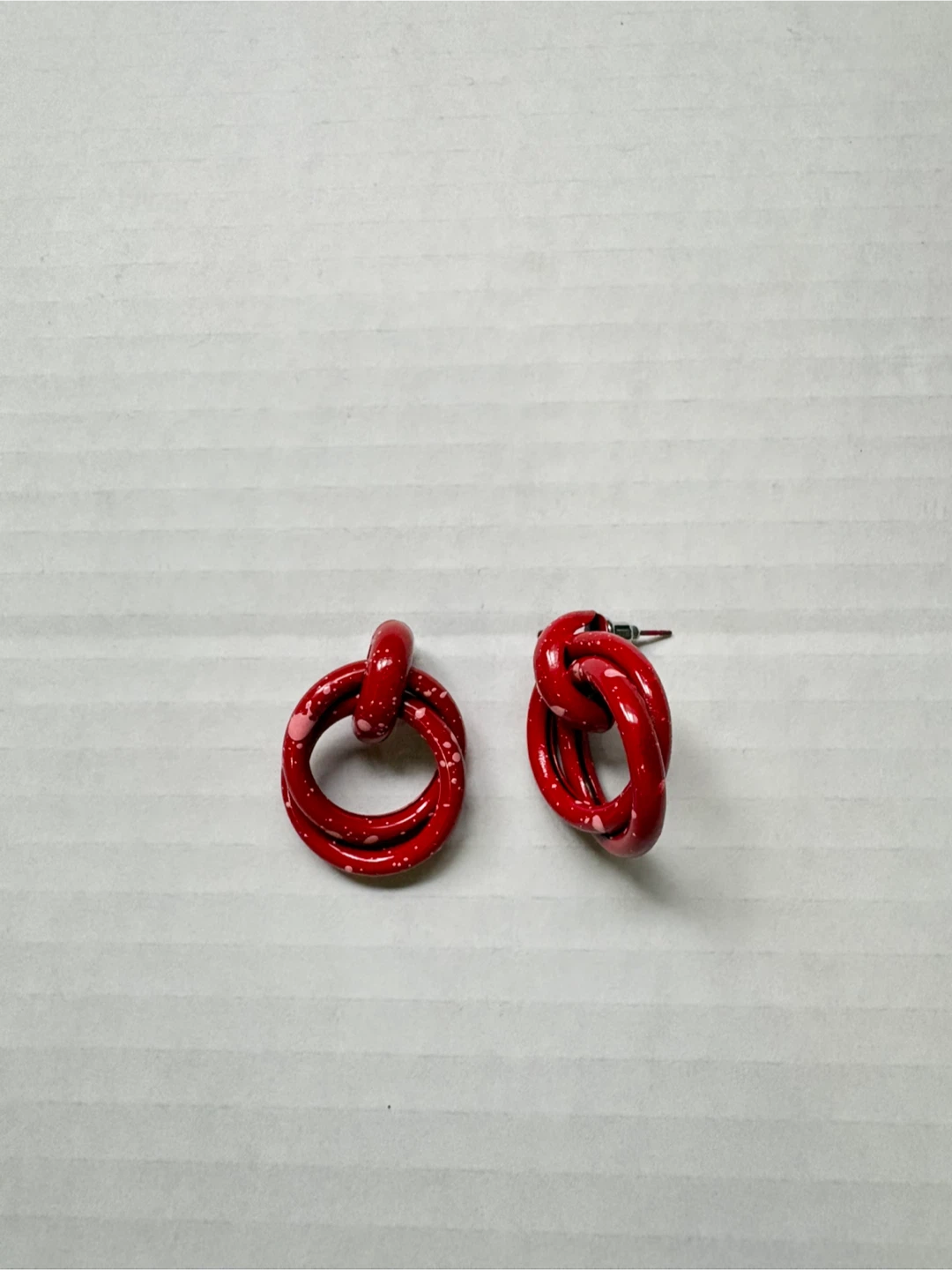 Pair of chunky knot earrings - various colours available - photo 4