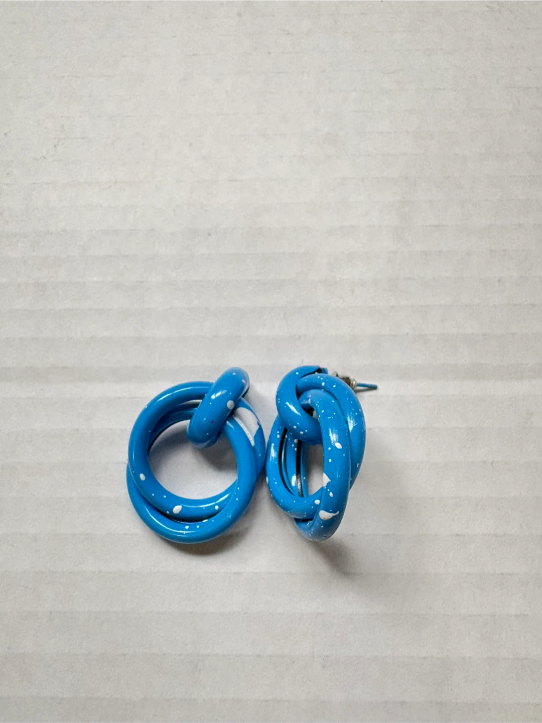 Pair of chunky knot earrings - various colours available - photo 3
