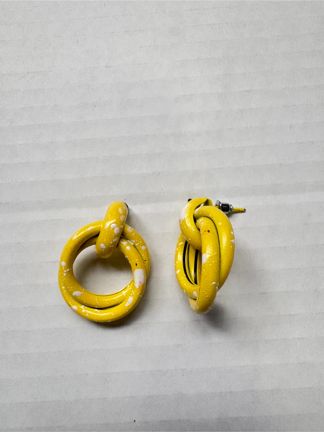 Pair of chunky knot earrings - various colours available - photo 2