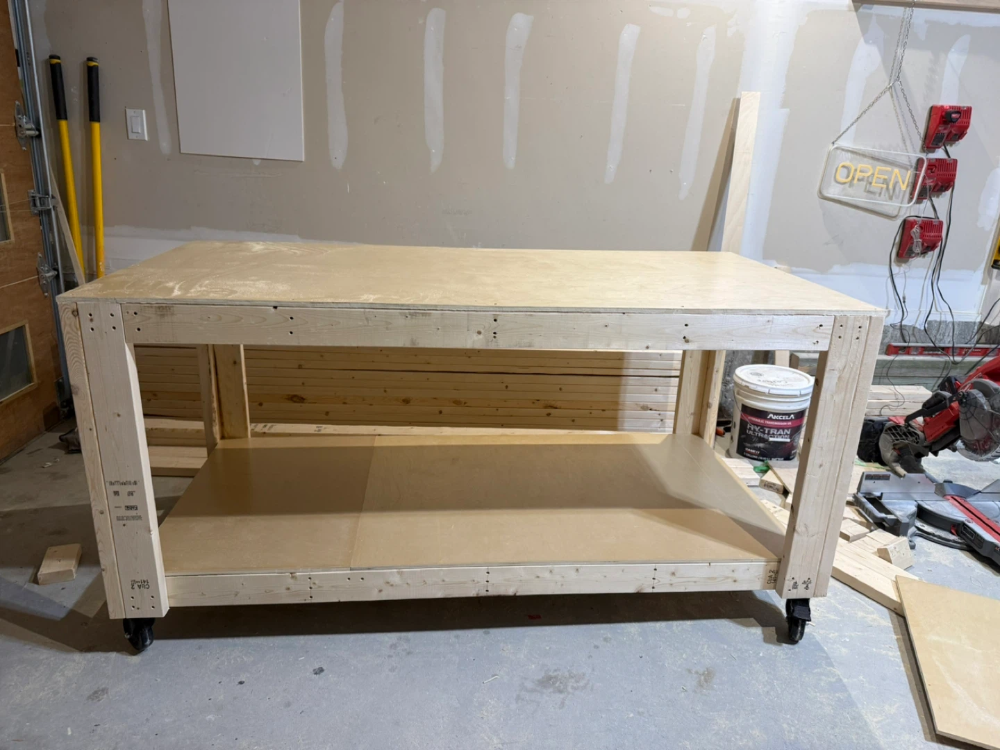 Custom Built Workbench with Wheels - photo 2