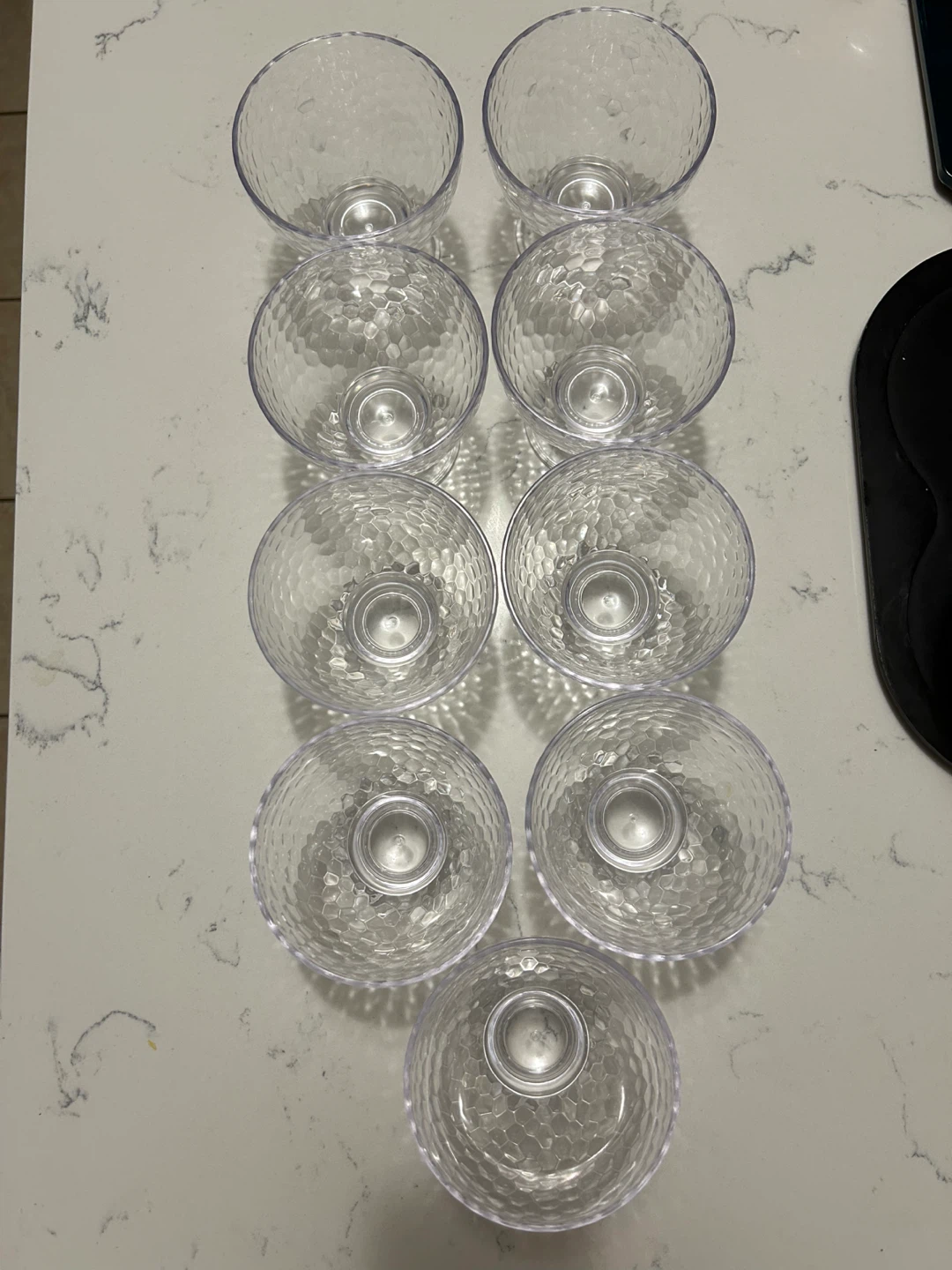 Set of 9 Clear Textured Dessert Cups - photo 2