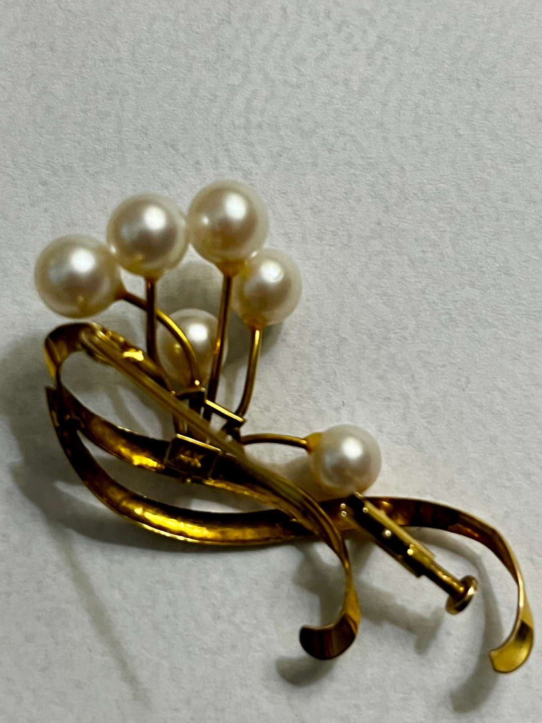 14K Gold and Pearl Brooch - photo 5