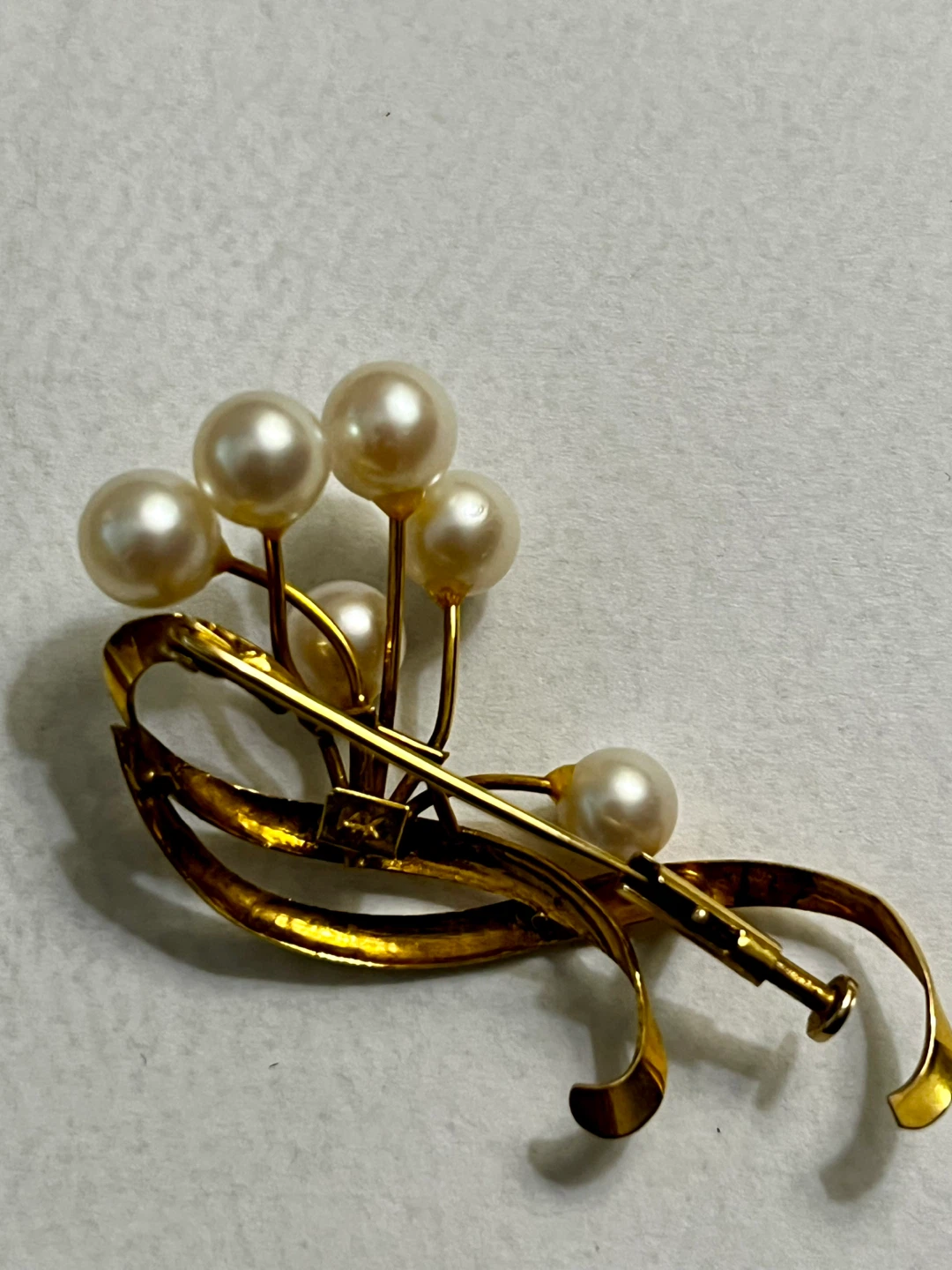 14K Gold and Pearl Brooch - photo 3