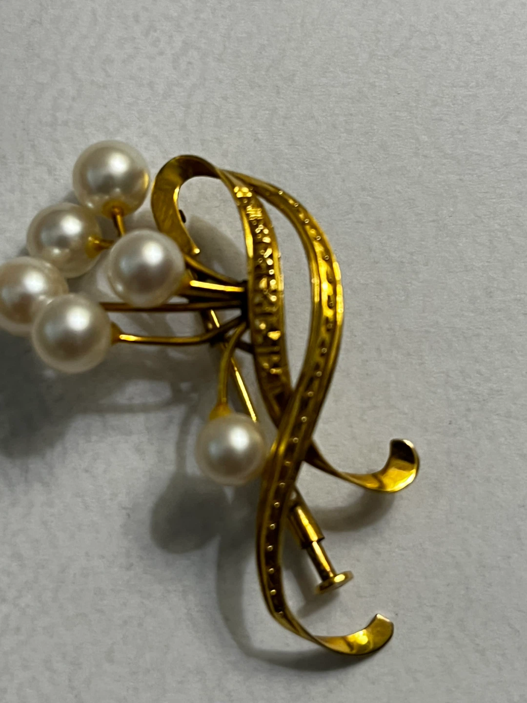 14K Gold and Pearl Brooch - photo 2