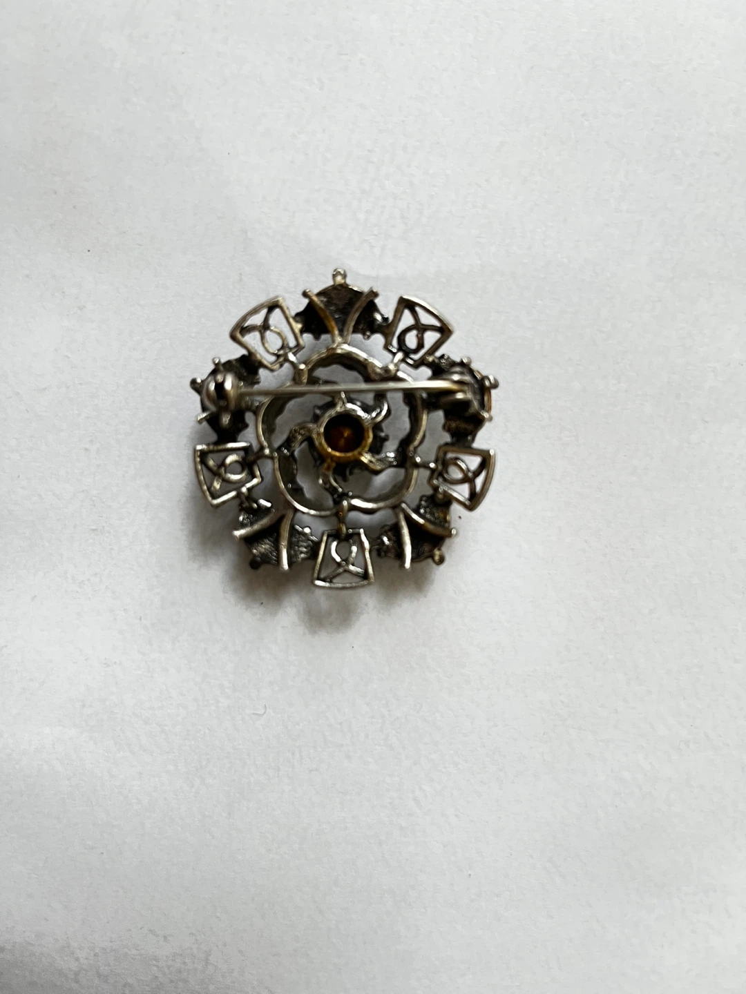Vintage Brooch with Yellow and Green Accents - photo 3