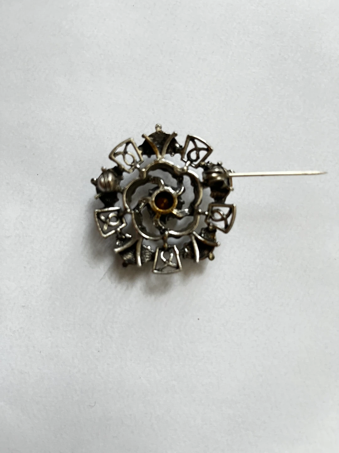 Vintage Brooch with Yellow and Green Accents - photo 2