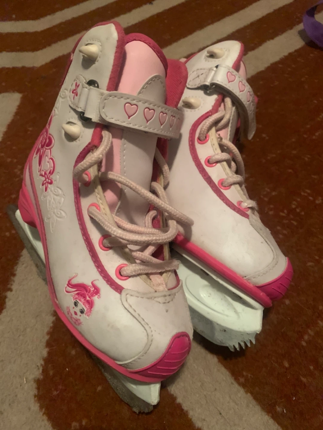 CCM Figure Skates - White & Pink - little Girls Size 13