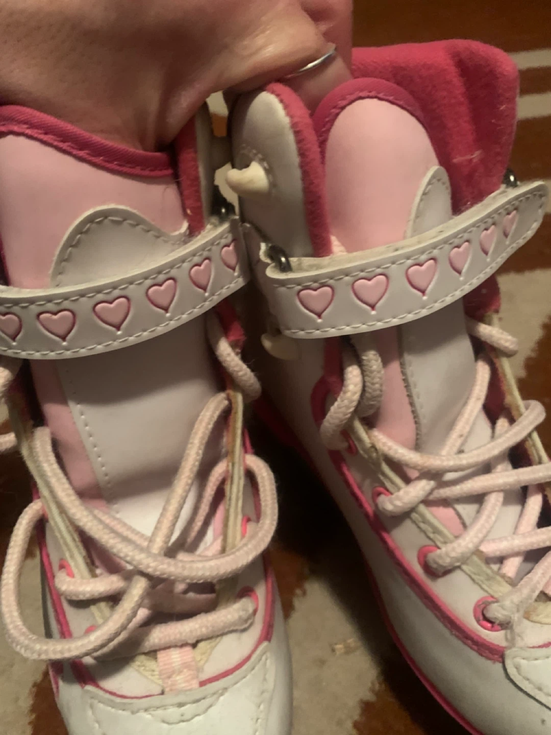 CCM Figure Skates - White & Pink - little Girls Size 13 - photo 4