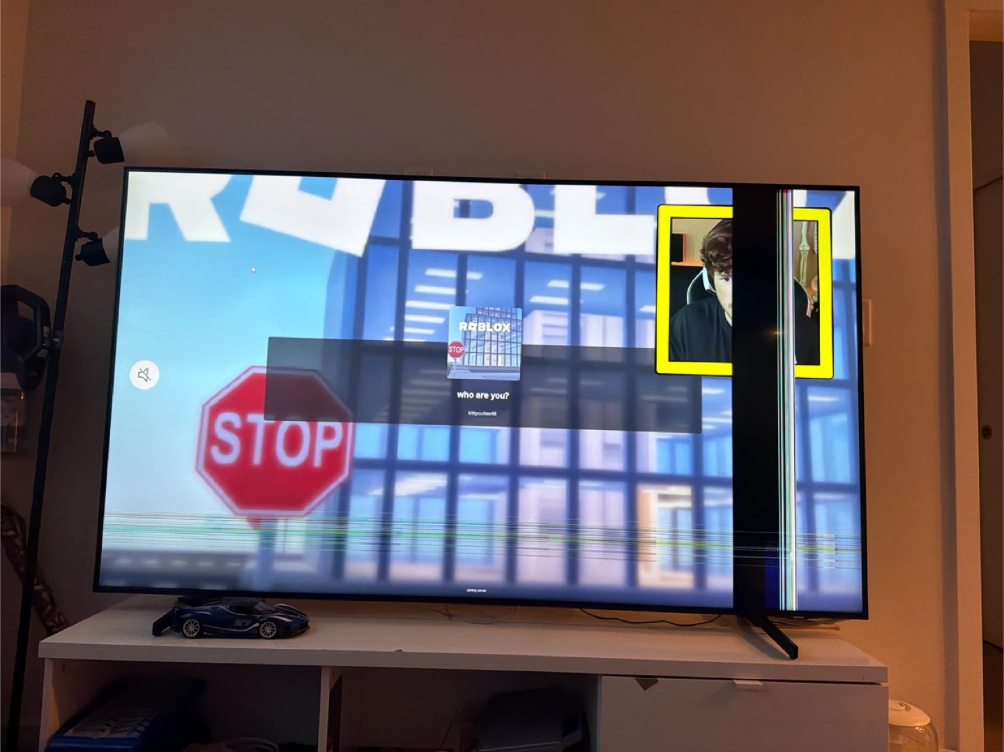 75 inch Samsung TV display broken - photo 2