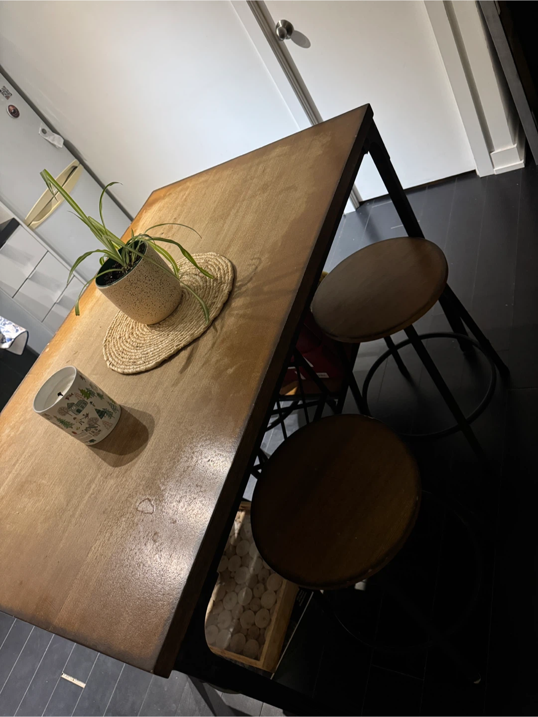 Wooden Dining Table and Stools Set - photo 2