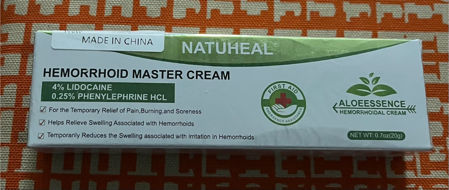 Natuheal Hemorrhoid Master Cream with Lidocaine 4%