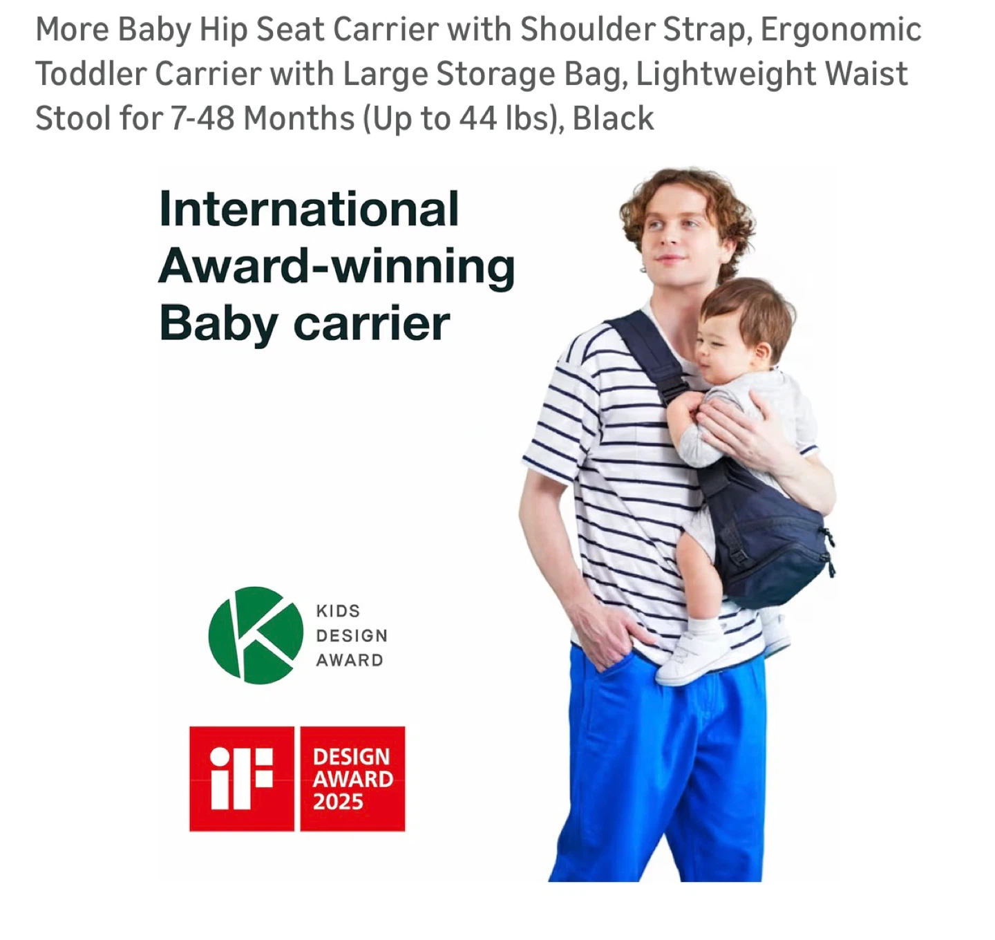 Brand New More Baby Hip Seat Carrier with Shoulder Strap - photo 2