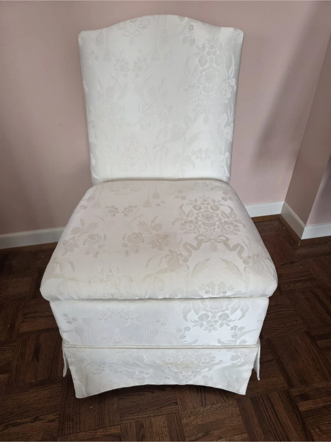 Reupholstered Accent Chair (with storage)
