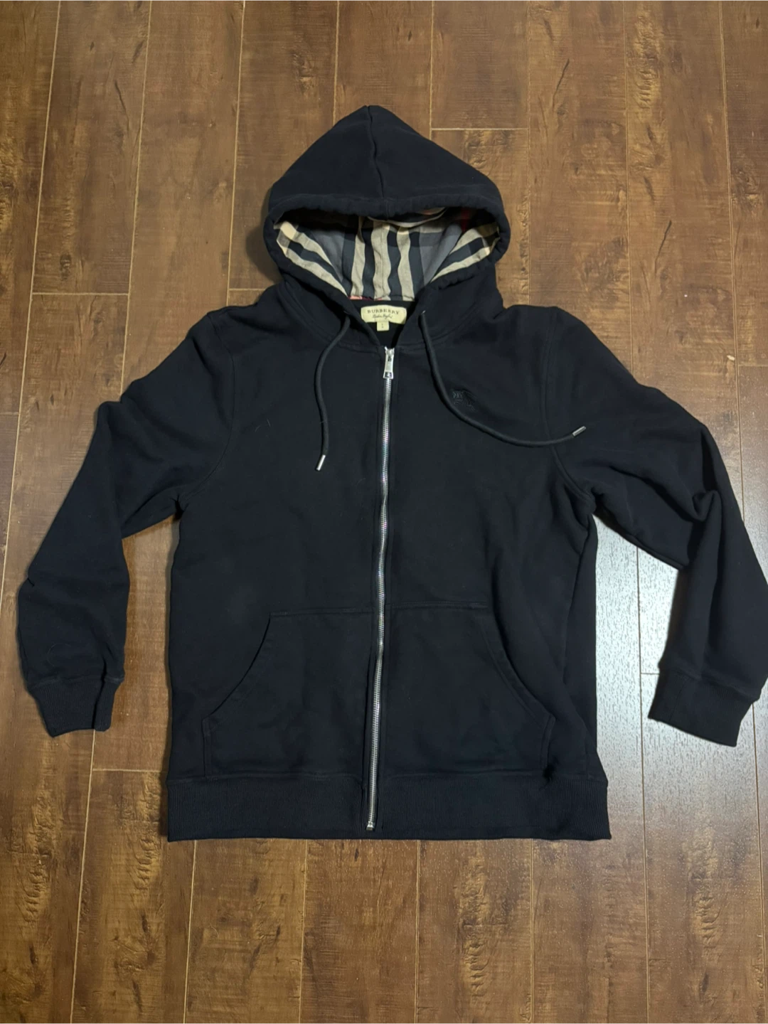 Burberry Black Zip-Up Hoodie