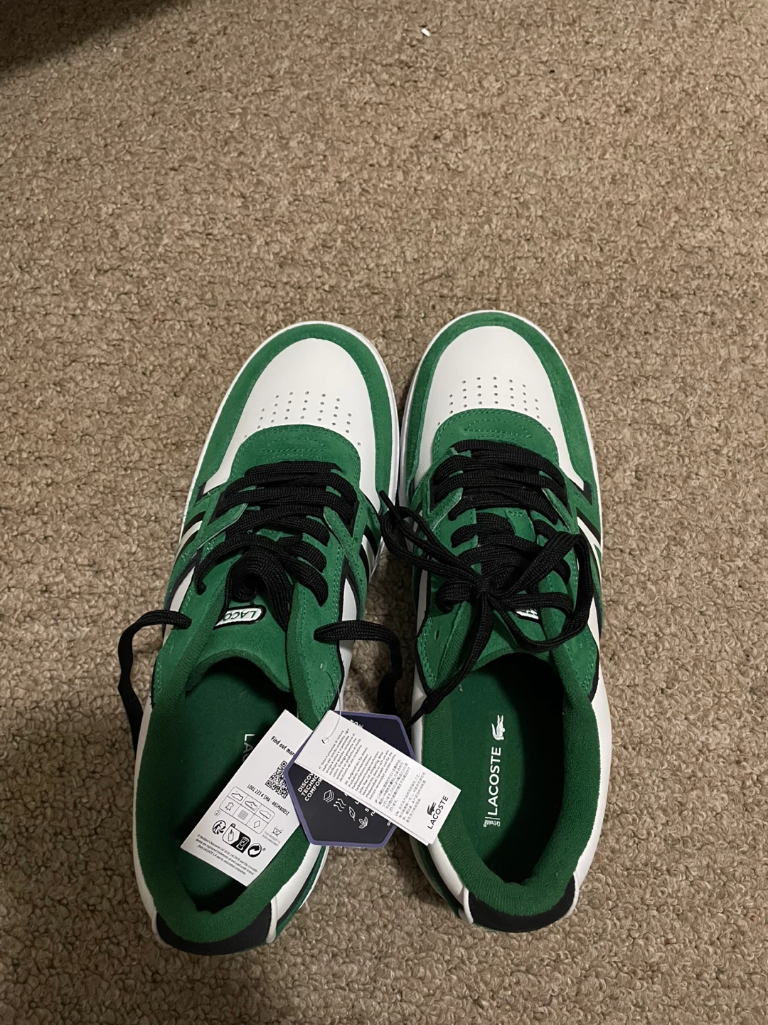Lacoste Men's Sneakers - Green/White - Size 12 UK