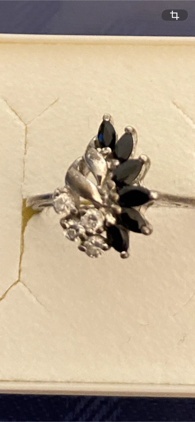 RJ Graziano Sterling Silver 925 Sapphire & CZ Cluster Ring - photo 4