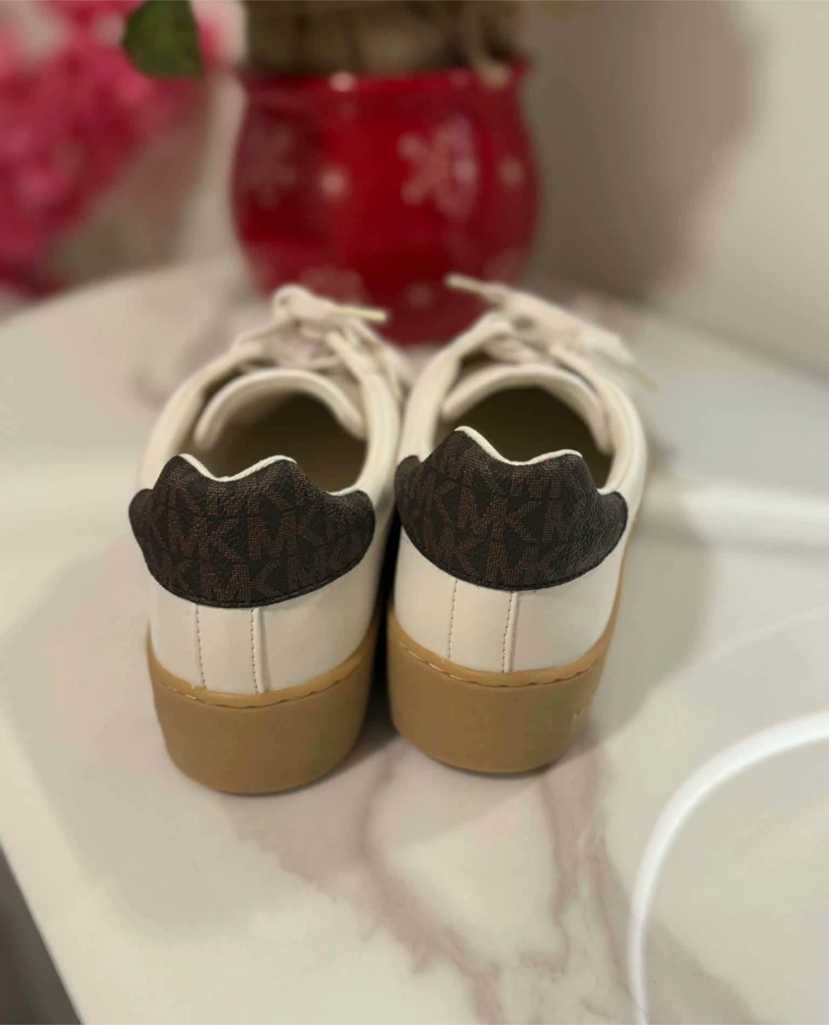 Michael Kors White Wedge Sneakers - photo 3