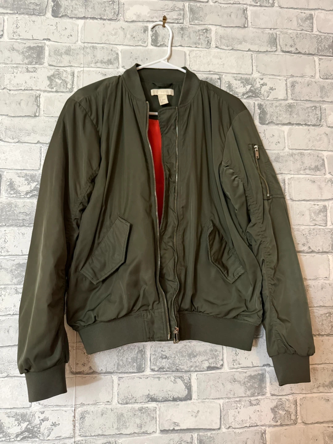 H&M Olive Green Bomber Jacket