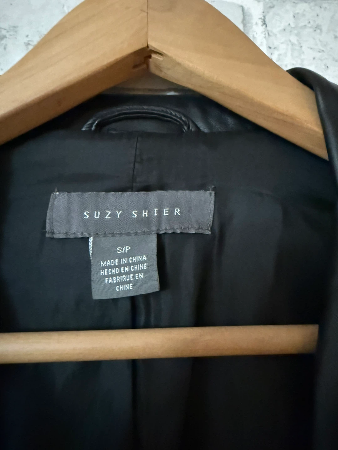 SUZY SHIER Black Faux Leather Jacket - photo 2