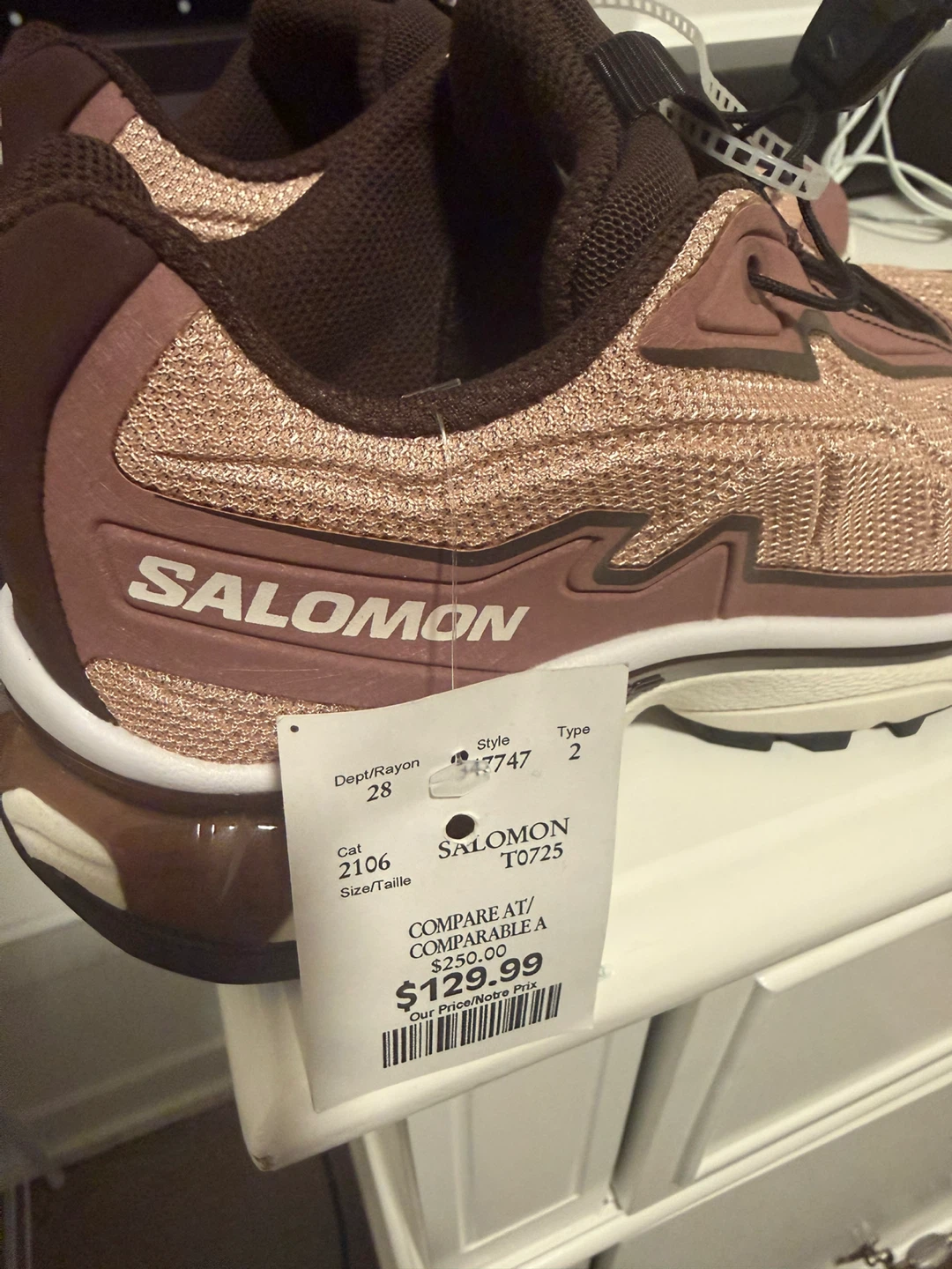 Salomon T0725 Pink/Brown Running Shoes Size 2 - photo 2
